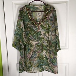 Blouse with 3/4 length sleeve